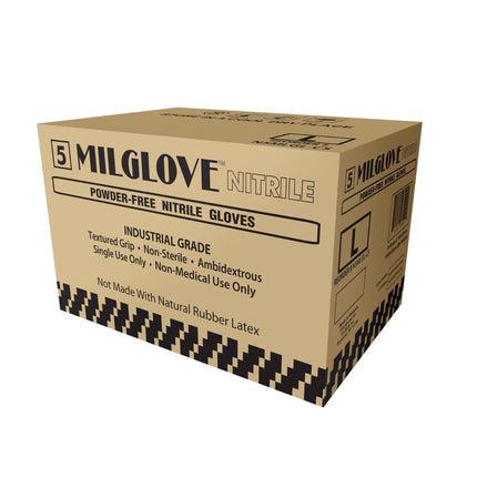 N5MLGS-CS, N5MLGM-CS, N5MLGL-CS, N5MLGXL-CS, N5MLGXXL-CS, 5 MilGlove Powder Free Nitrile Gloves, Case - UNISAFE GLOVES