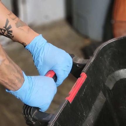 UNISAFE 6 Mil Blue Industrial Nitrile Gloves in a Bucket - UNISAFE GLOVES