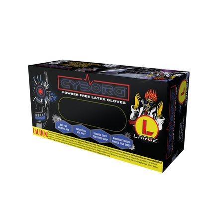 CY500S-CS, CY500M-CS, CY500L-CS, CY500XL-CS, Cyborg Powder Free Industrial Grade Latex Gloves, Case - UNISAFE GLOVES