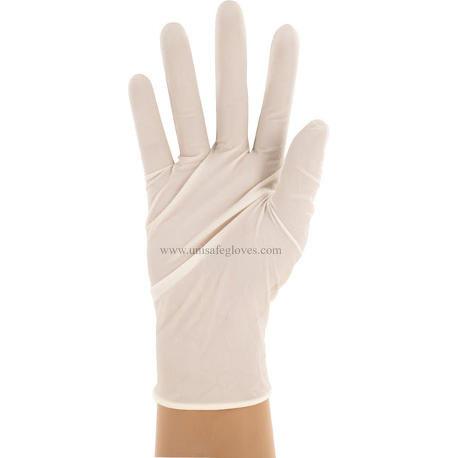 NTLA100S-CS, NTLA100M-CS, NTLA100L-CS. NTLA100XL-CS, CY500S-CS, CY500M-CS, CY500L-CS, CY500XL-CS, Disposable Latex Gloves, Case - UNISAFE GLOVES