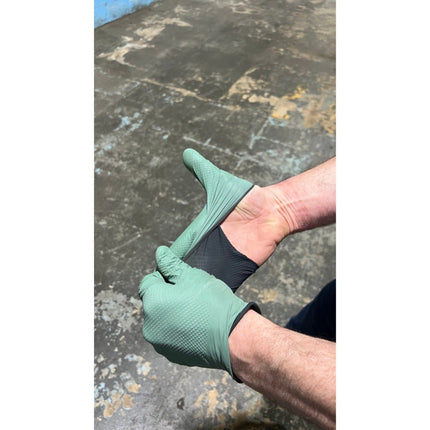 GZ700S-CS, GZ700M-CS, GZ700L-CS, GZ700XL-CS, GZ700XXL-CS, GZ700S-Pallet, GZ700M-Pallet, GZ700L-Pallet, GZ700XL-Pallet, GZ700XXL-Pallet, Glovezilla 8.5 Mil Dual-Layer Heavy-Duty Nitrile Gloves w/ Raised Diamond Texture - UNISAFE GLOVES