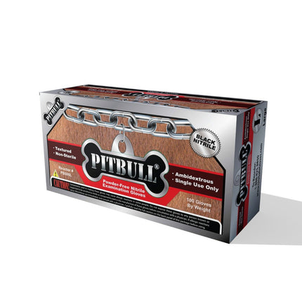 PB500S-Pallet, PB500M-Pallet, PB500L-Pallet, PB500XL-Pallet, PB500XXL-Pallet, PB500S-CS, PB500M-CS, PB500L-CS, PB500XL-CS, PB500XXL-CS, PitBull Powder Free Black Nitrile Exam Gloves, Case - UNISAFE GLOVES